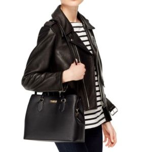 Kate Spade Black Leather Satchel Crossbody Bag New